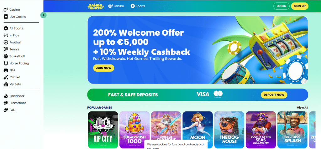 Samba Slots- vpn friendly casinos